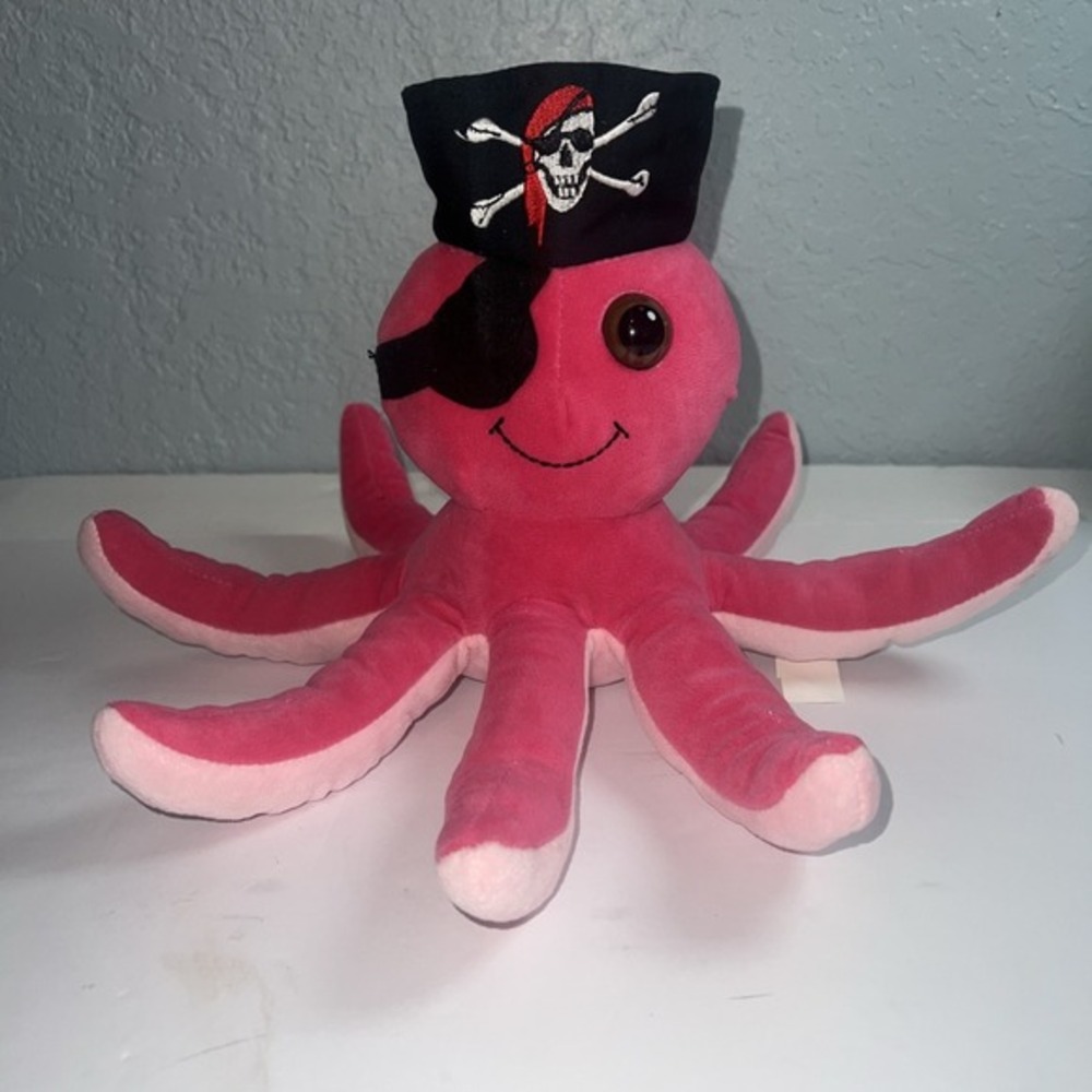 Fiesta Pirate Pink Octopus 7" Stuffed Plush‎ A41644 Toy Ocean Zoo